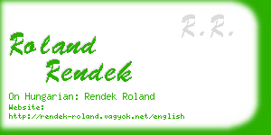 roland rendek business card
